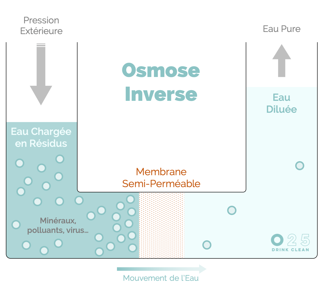 15: Principe de l'osmose inverse
